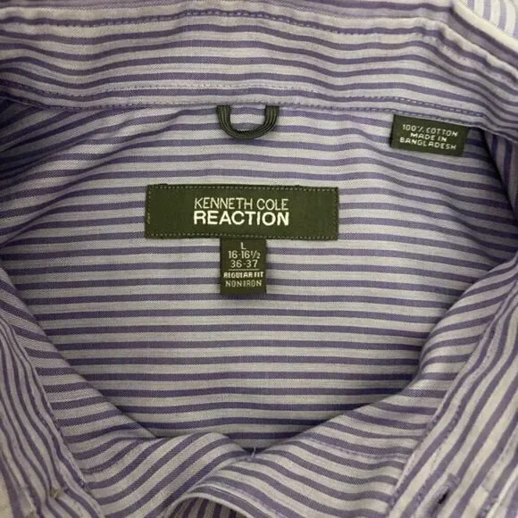 Kenneth Cole Reaction Button Down Size Large - Picture 3 of 3